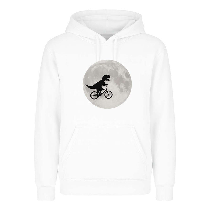 Sudadera Dinosaurio En Bicicleta Luna Divertida Cultura Pop