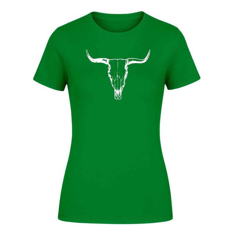 Playera "Calavera Toro Longhorn" Vaquera - Dama