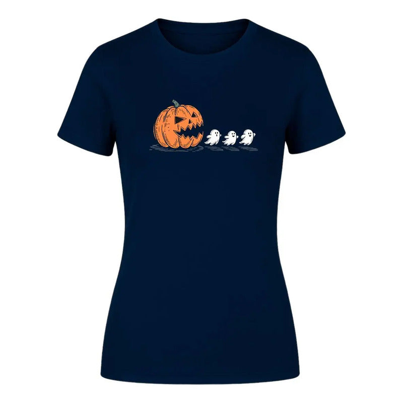 Playera "Halloween Pacman" Calabaza y Fantasmas - Dama