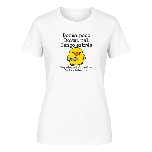 Playera Pollito Violento Estrés Humor Sarcástico De Dama