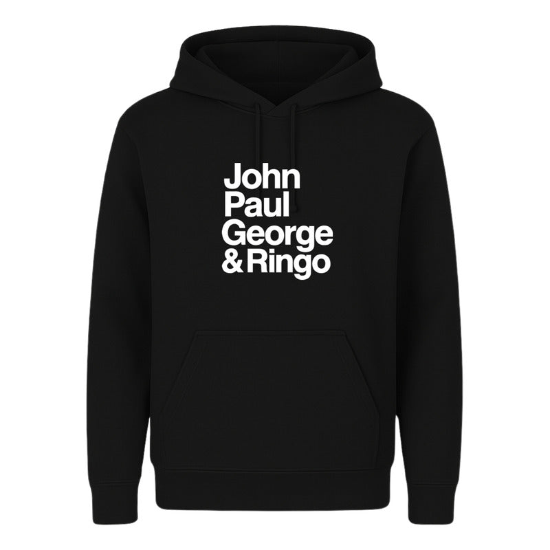 Sudadera Beatles John Paul George Ringo Estilo Retro Unisex