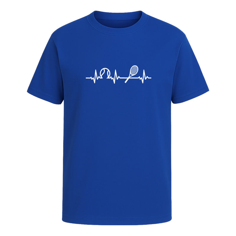 Playera Tennis Corazón Tenista Cardiograma Raqueta Unisex