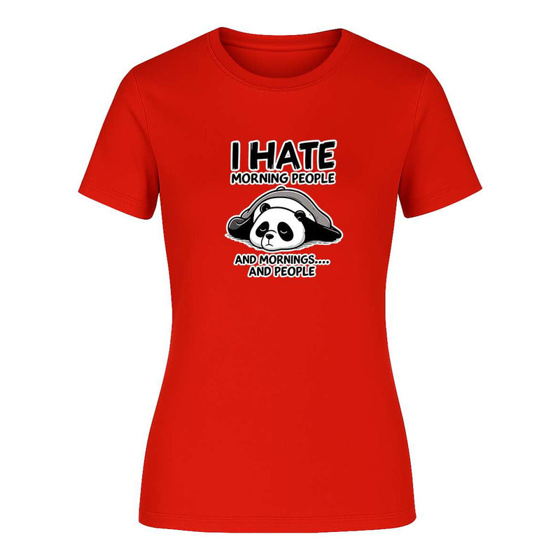 Playera "I Hate Morning People" Panda - Dama