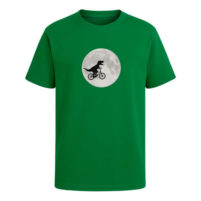 Playera "Dinosaurio en Bici" Frente a la Luna - Infantil