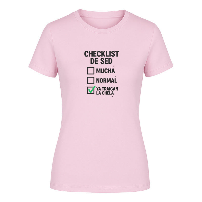 Playera "Checklist de Sed" Cerveza - Dama