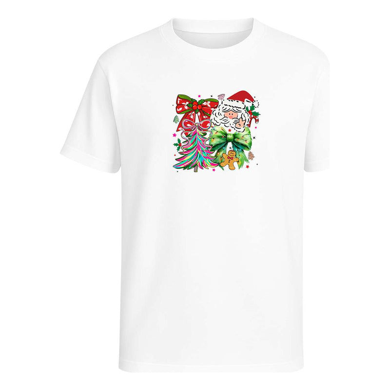 Playera Santa Árbol Navideño Listones Galleta Regalo Unisex