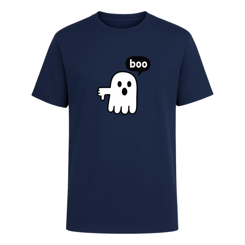 Playera Fantasma Boo Diseño Divertido Minimalista Unisex