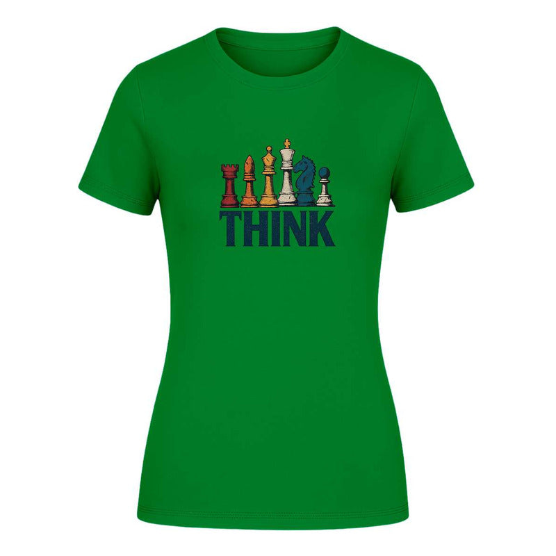 Playera "Think" Ajedrez y Estrategia - Dama