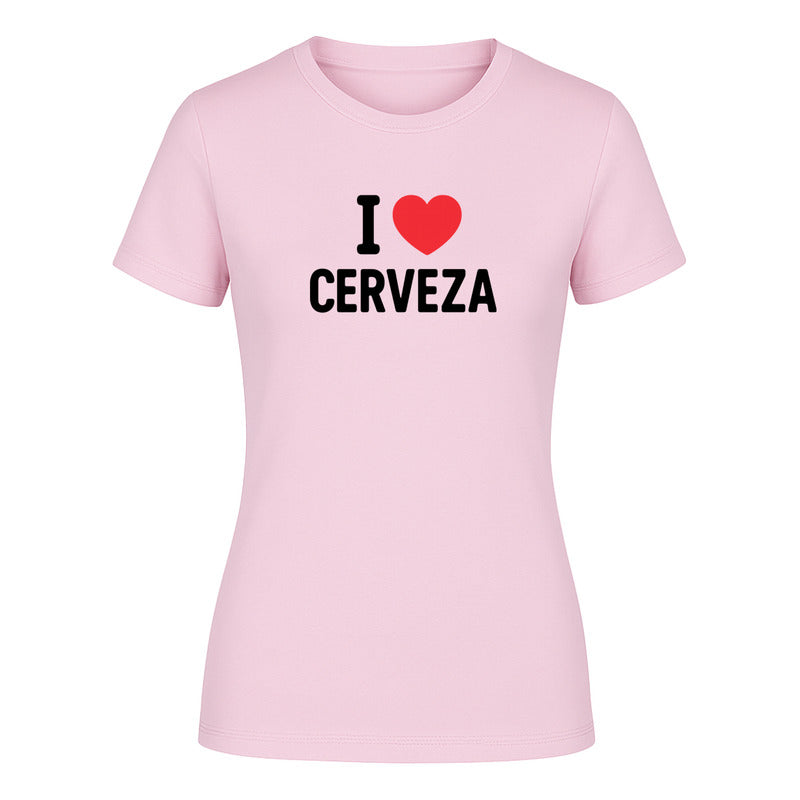 Playera "I Love Cerveza" - Dama