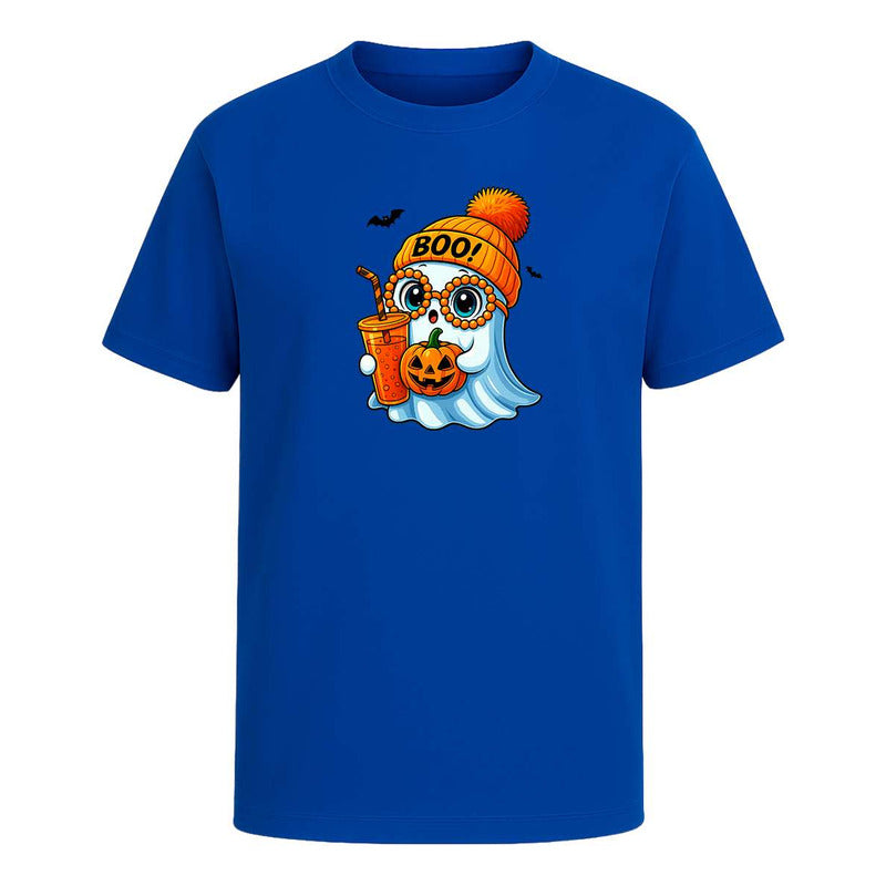 Playera Fantasma Gorro Calabaza Kawaii - Infantil