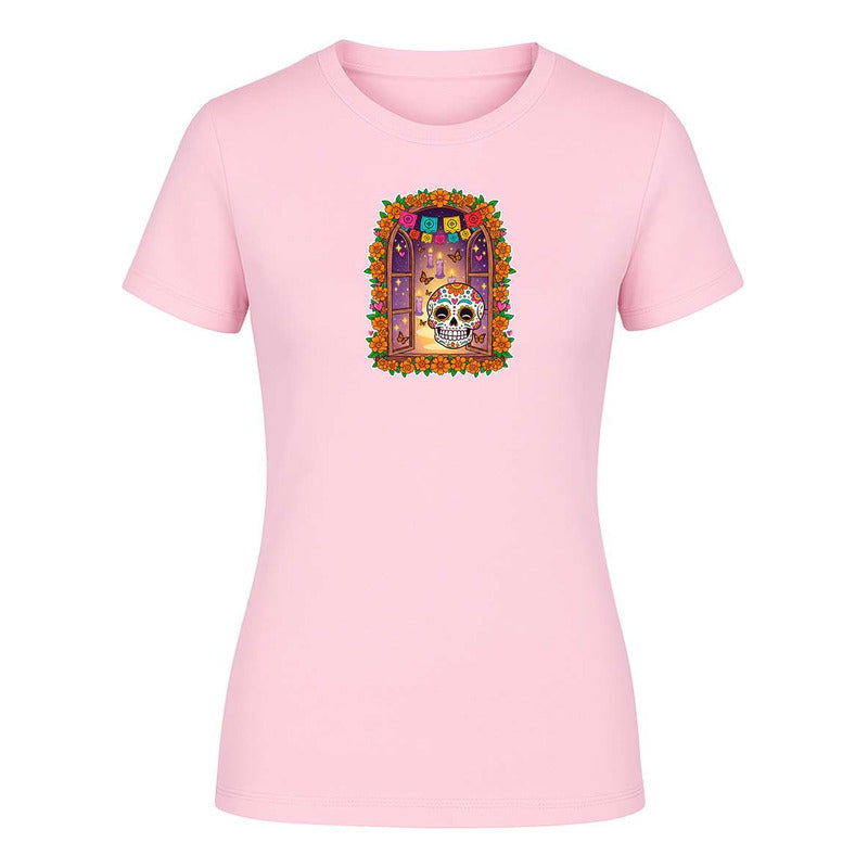 Playera "Calavera y Mariposas" Ofrenda - Dama