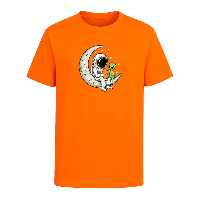 Playera "Astronauta y Alien" Lectura Kawaii - Infantil