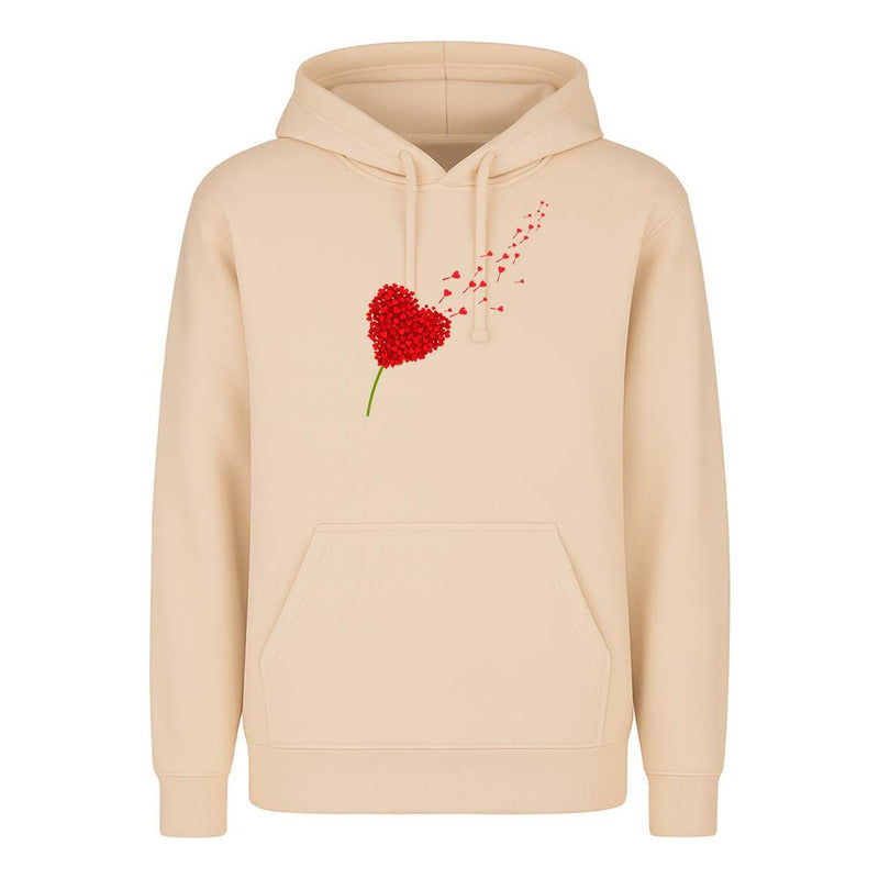 Sudadera Corazón Flor Pétalos Amor Romántica Pareja Unisex