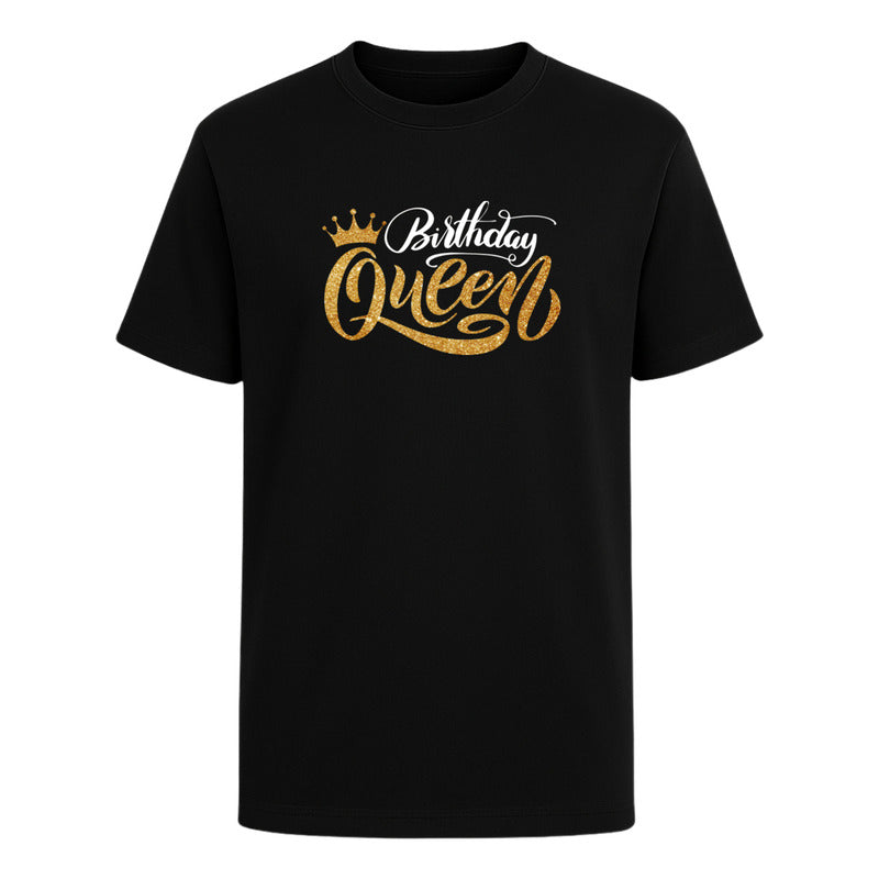 Playera Birthday Queen Efecto Glitter Regalo Cumpleaños