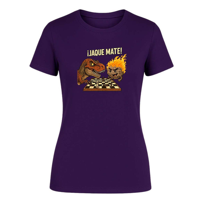 Playera "Jaque Mate" Dinosaurio vs Meteorito - Dama