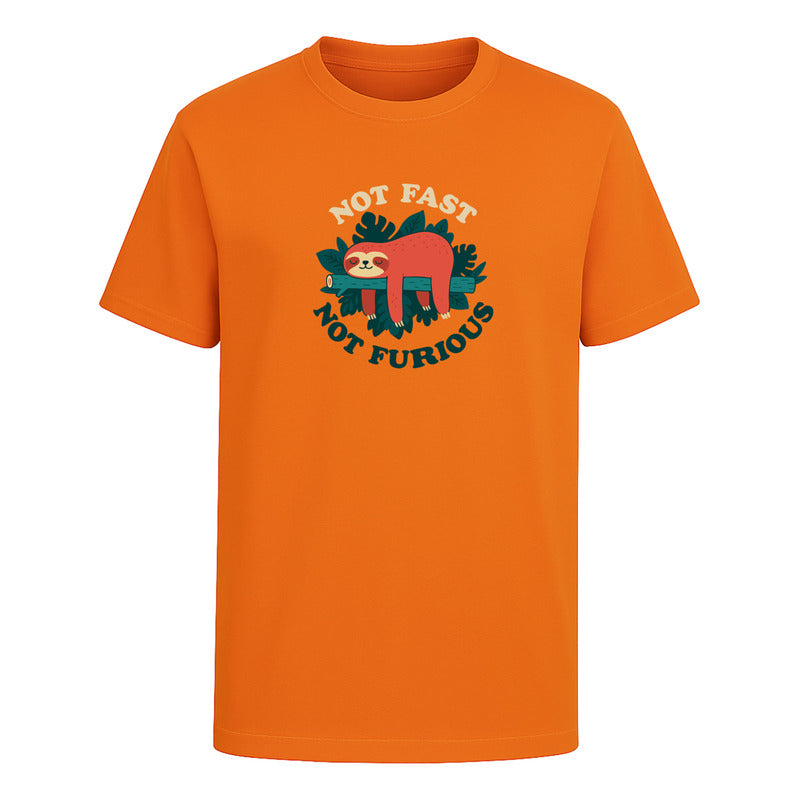 Playera Perezoso Not Fast Not Furious Frase Divertida Chill