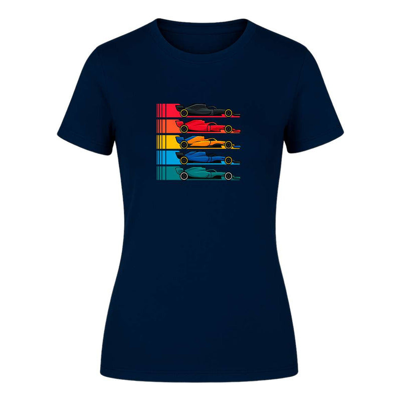 Playera "Autos de Carrera" Estilo Fórmula - Dama