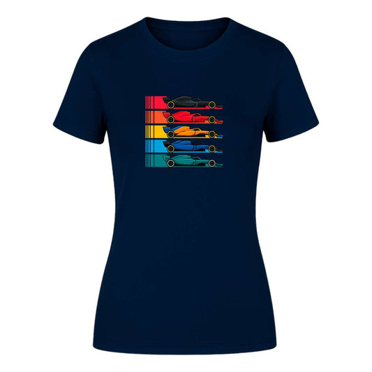 Playera "Autos de Carrera" Estilo Fórmula - Dama