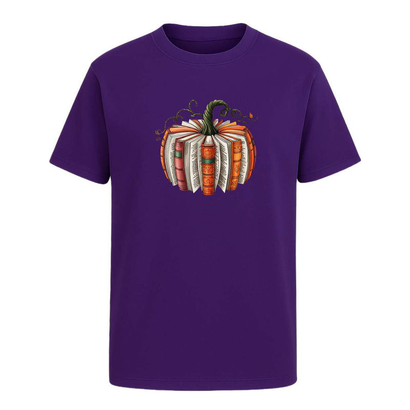 Playera Calabaza De Libros Halloween Otoño Regalo Infantil