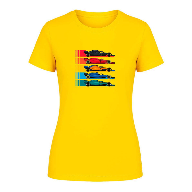 Playera "Autos de Carrera" Estilo Fórmula - Dama
