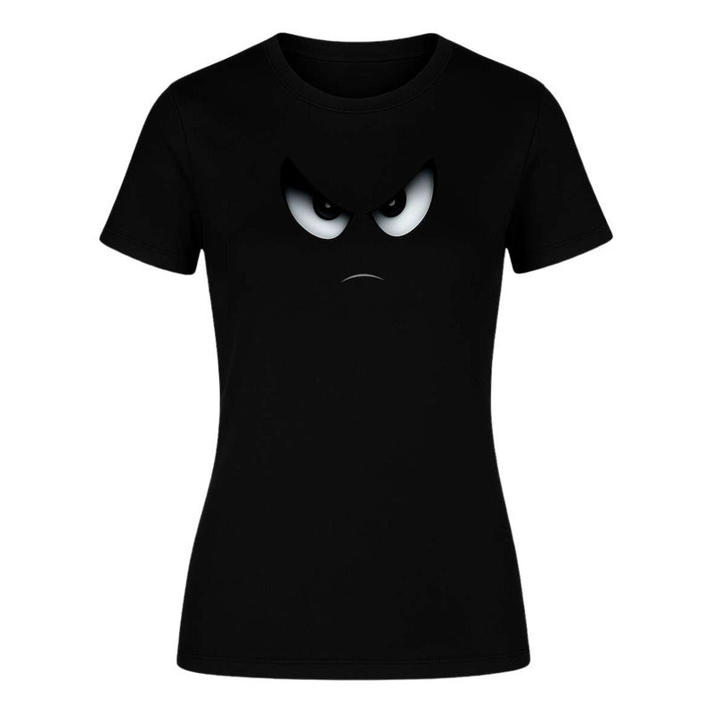Playera "Cara Enojada" Ojos Enfadados - Dama