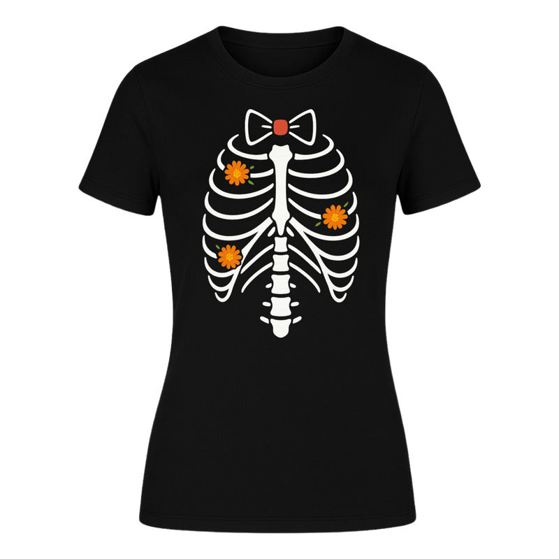 Playera "Disfraz Esqueleto Mariachi" Halloween - Dama