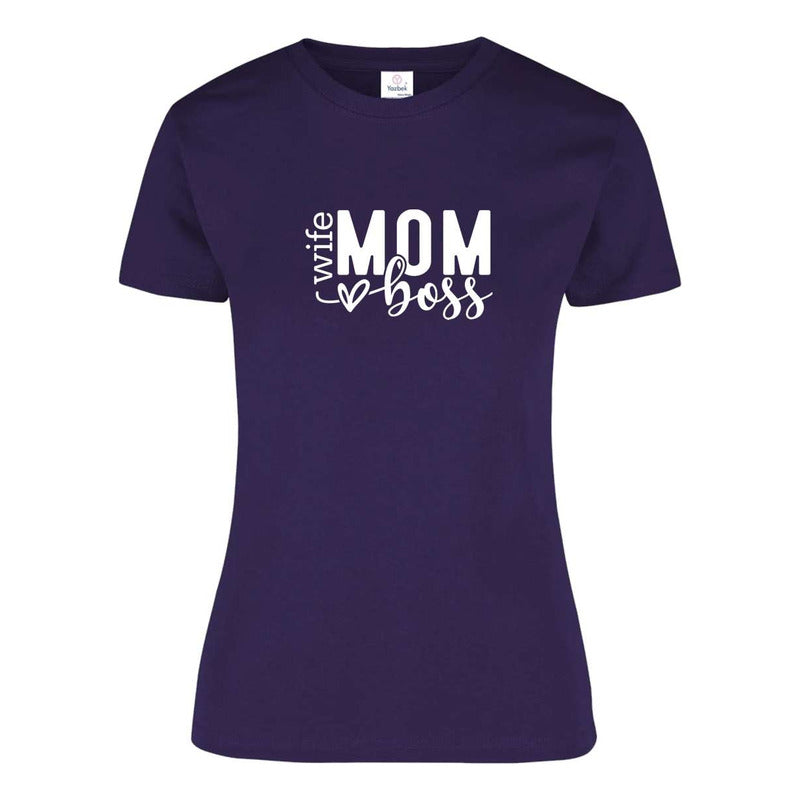 Playera Mamá Regalo Día Madres Wife Mom Boss Moda Casual