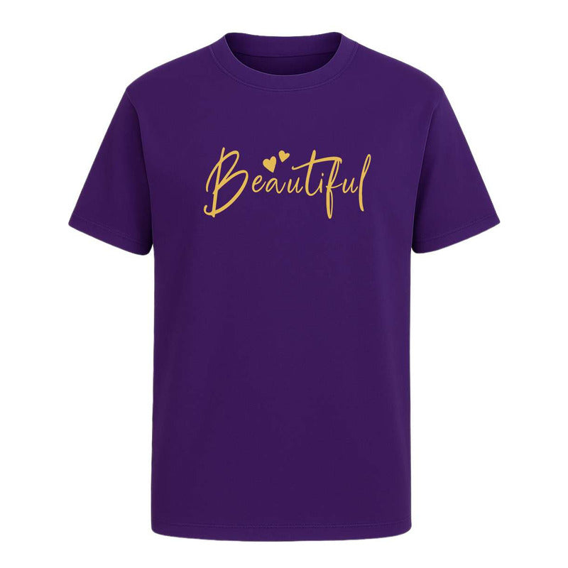 Playera "Beautiful" Mensaje Positivo - Infantil