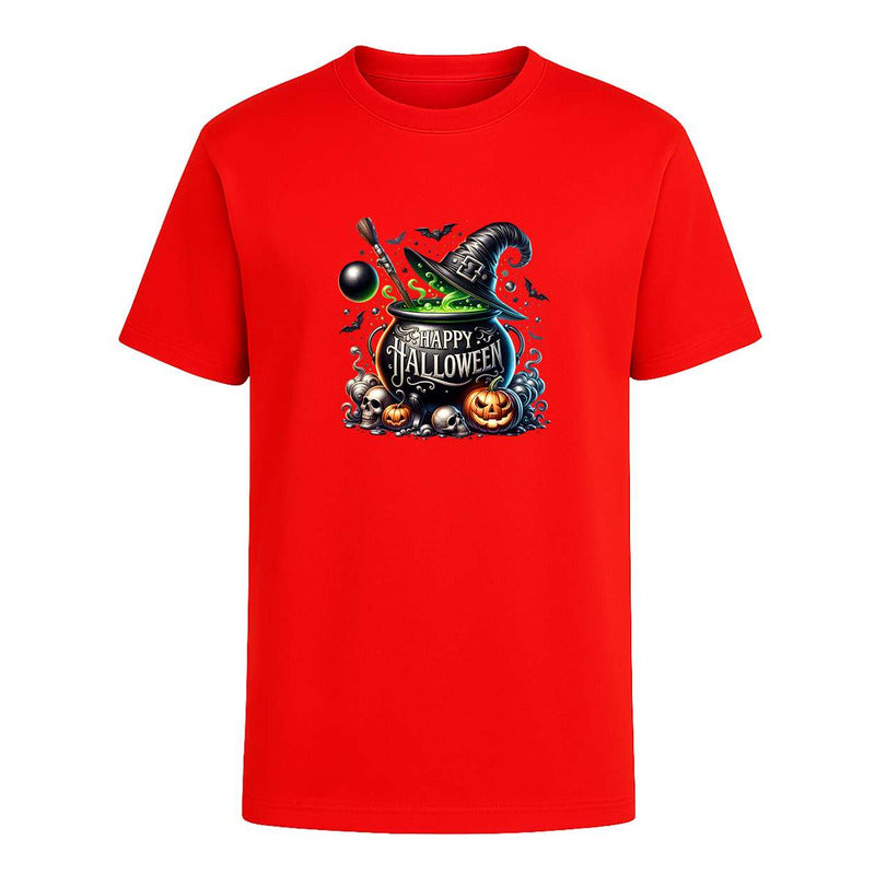Playera Happy Halloween Caldero Bruja Calabaza Infantil