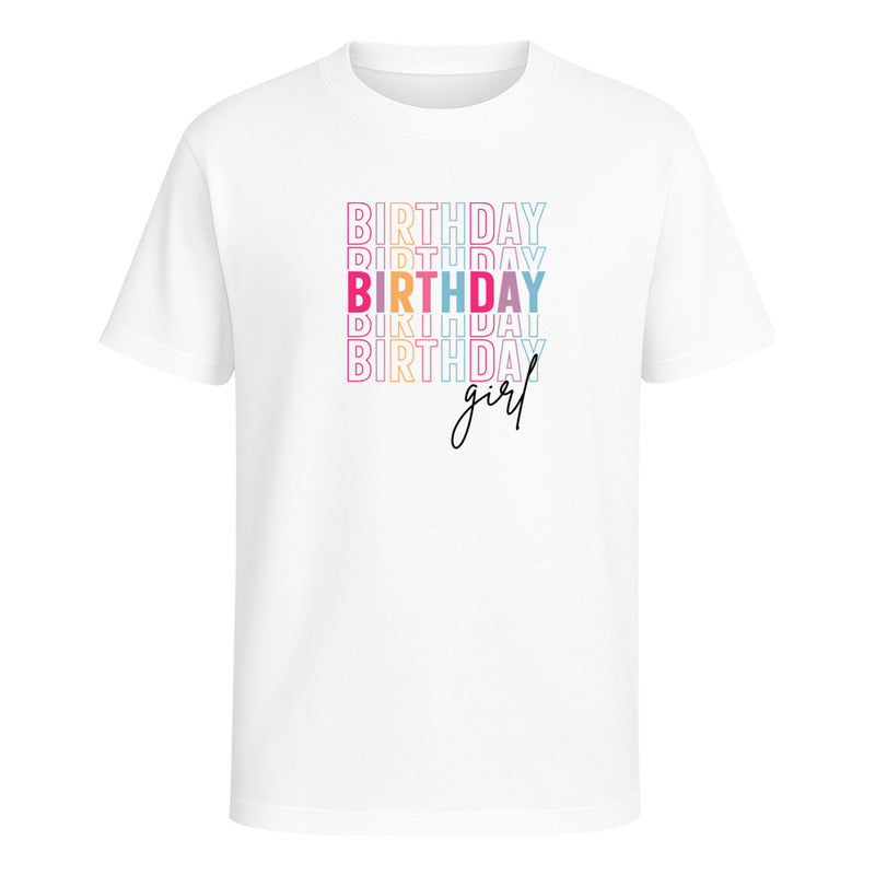 Playera "Birthday Girl" Multicolor - Infantil