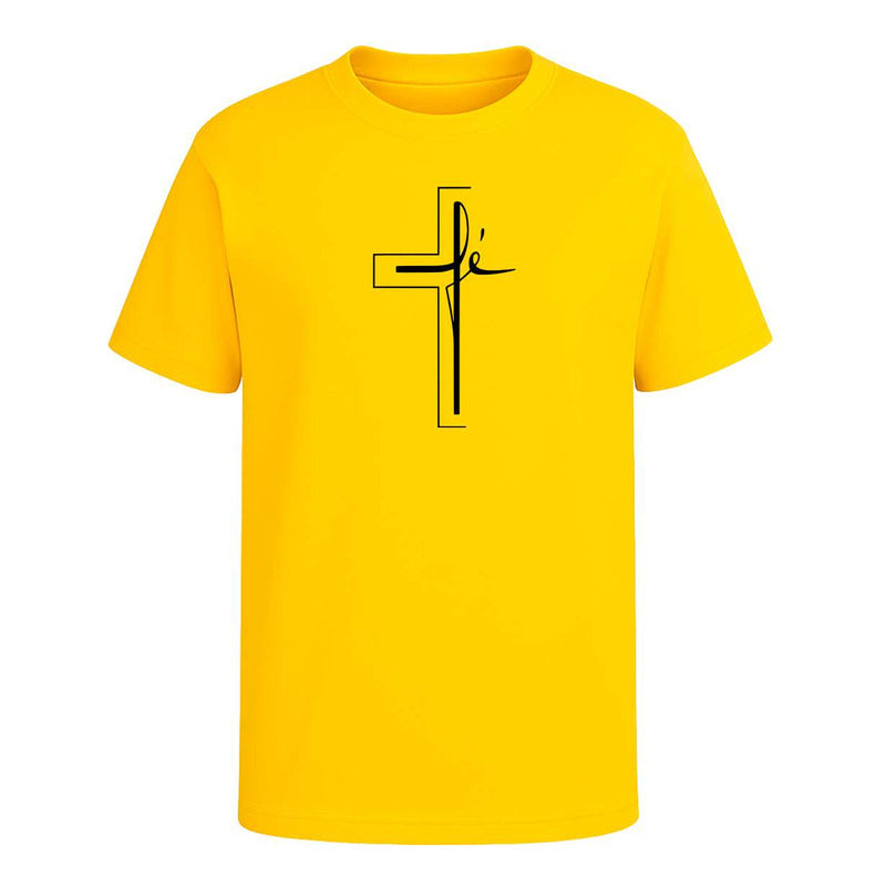 Playera Cruz Fe Minimalista Cristiana Devoción Unisex