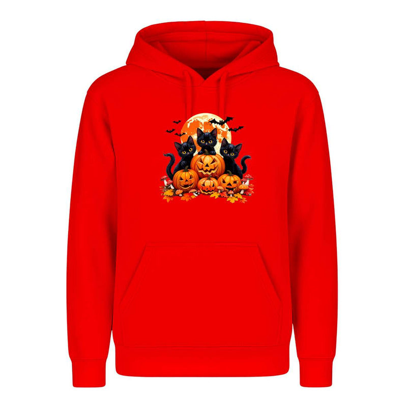 Sudadera Gatos Y Calabazas Halloween Tierno Fiesta Infantil