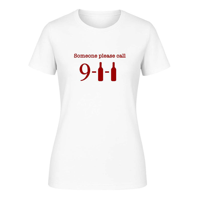 Playera "Call 9 Wine Wine" - Dama