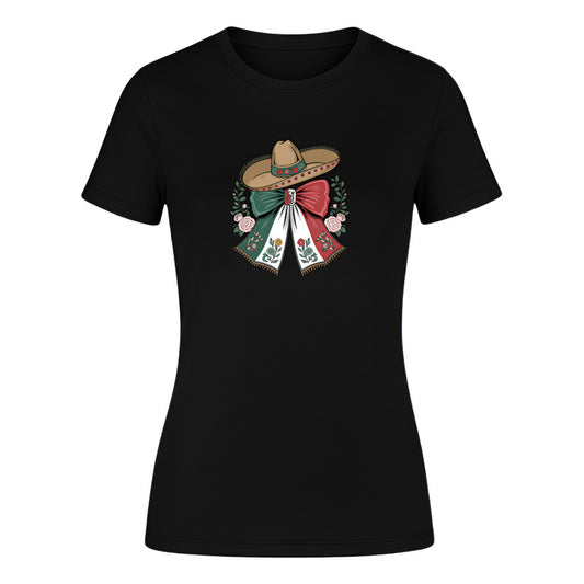 Playera Listón Mexicano Y Sombrero Charro Para Dama