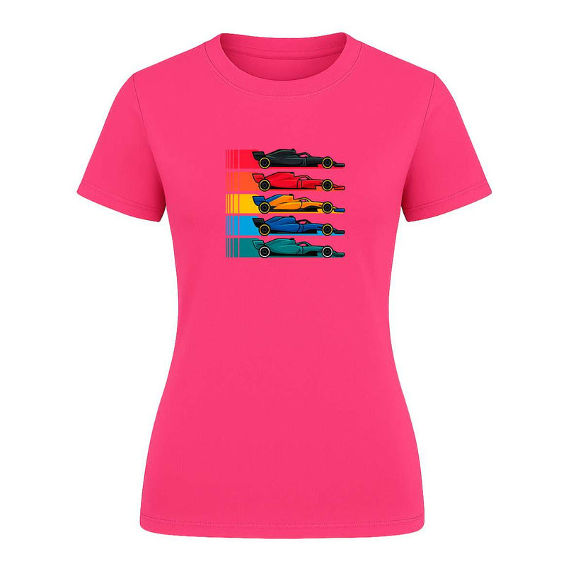 Playera "Autos de Carrera" Estilo Fórmula - Dama