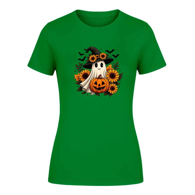 Playera Fantasma Tierno De Dama Halloween Noche De Brujas