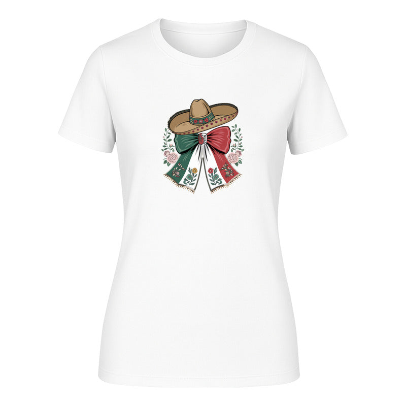 Playera "Listón Mexicano y Sombrero Charro" - Dama