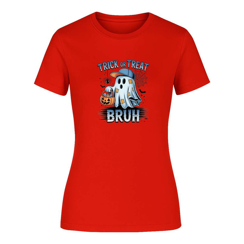 Playera Halloween Trick Or Treat Bruh De Dama Fantasma