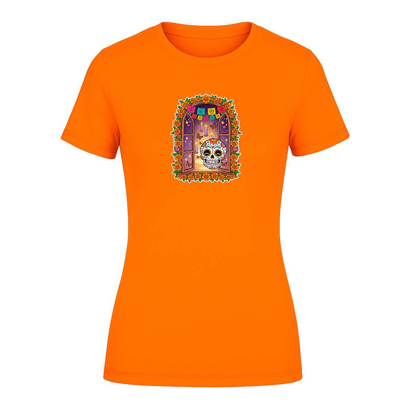 Playera "Calavera y Mariposas" Ofrenda - Dama