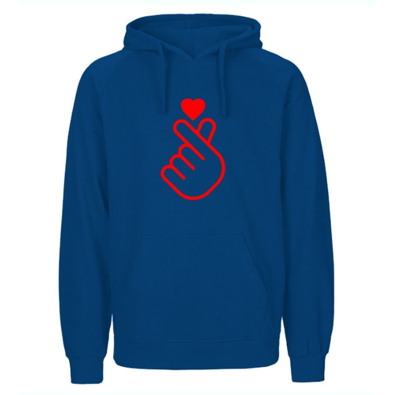 Sudadera Corazón Coreano K-pop Dedos Hoodie Dama