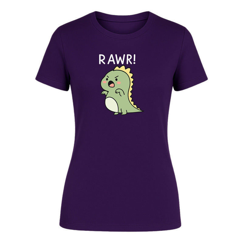 Playera "Rawr" Dinosaurio Kawaii - Dama