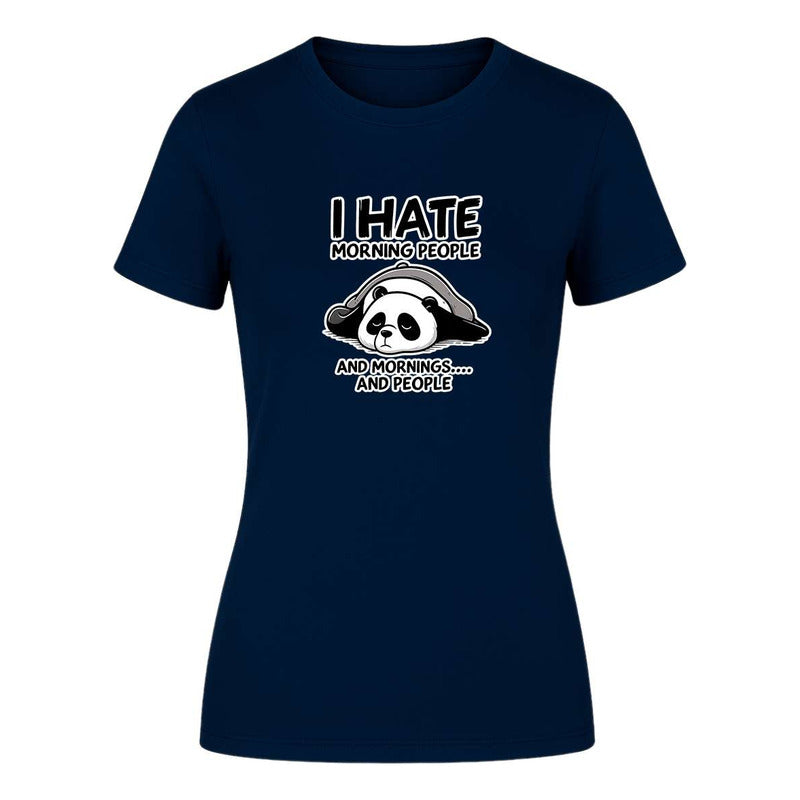 Playera "I Hate Morning People" Panda - Dama