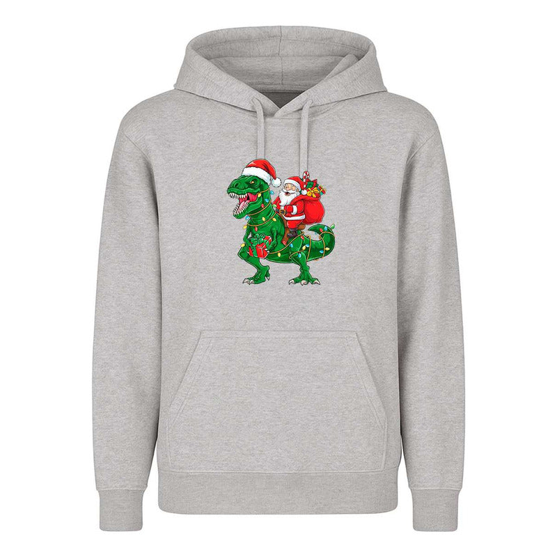 Sudadera Santa En T Rex Navideño Regalo Divertida Unisex
