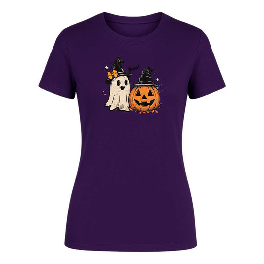 Playera "Fantasma y Calabaza Boo" Halloween - Dama