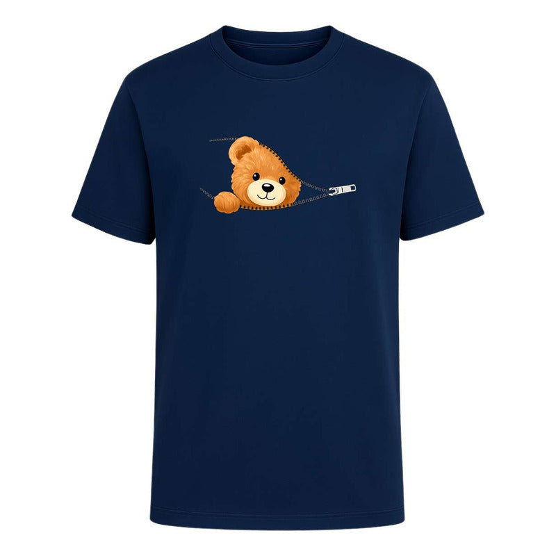 Playera Osito En Cierre Kawaii Tierno Divertida Infantil