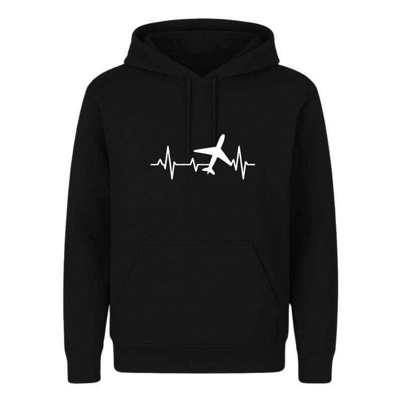 Sudadera Unisex Avión Corazón Viajero Amante De Viajes