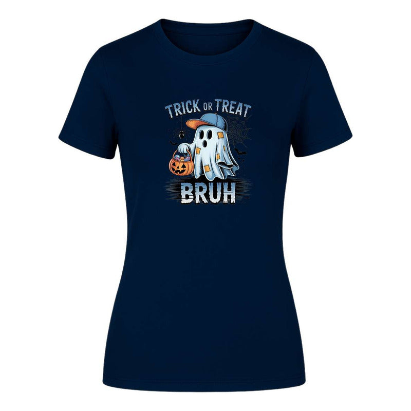 Playera Halloween Trick Or Treat Bruh De Dama Fantasma