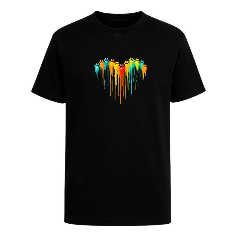 Playera "Corazón Huellitas" Mascotas - Hombre