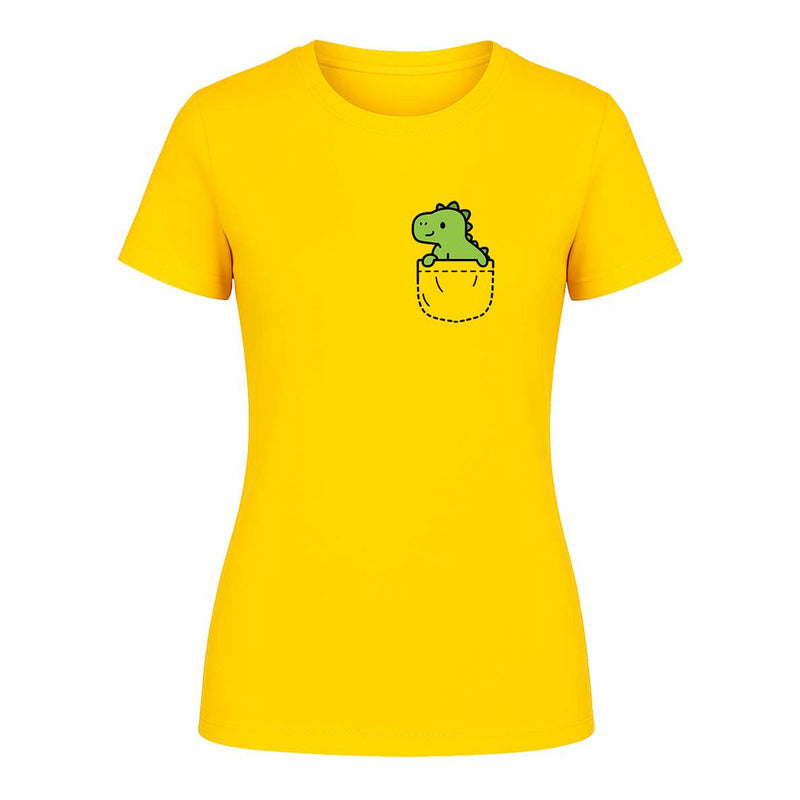 Playera "Dinosaurio en Bolsillo" Falso - Dama
