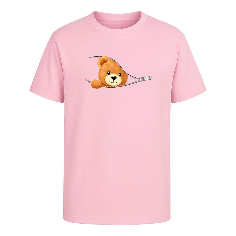 Playera Osito En Cierre Kawaii Tierno Divertida Infantil
